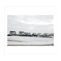 Snow covered houses on the hill (Print Only)
