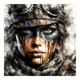Warrior Woman With Aviator Goggles (Print Only) thumbnail