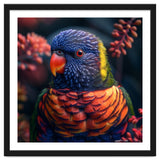 Vibrant Rainbow Lorikeet Parrot Close Up Portrait thumbnail