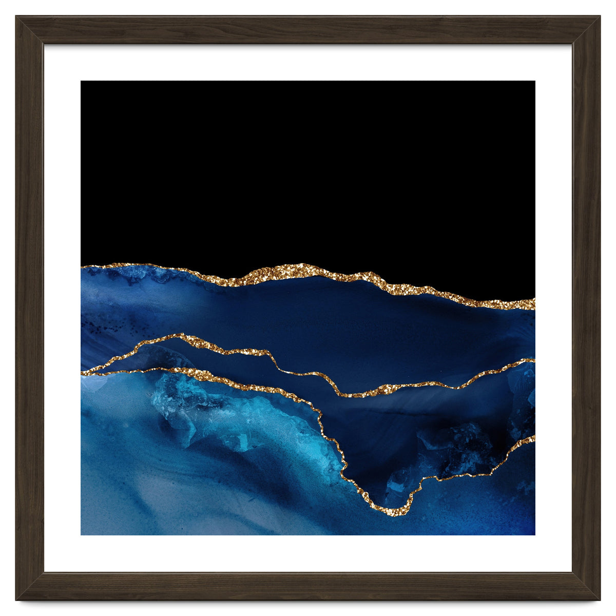 Navy & Gold Agate Texture 07