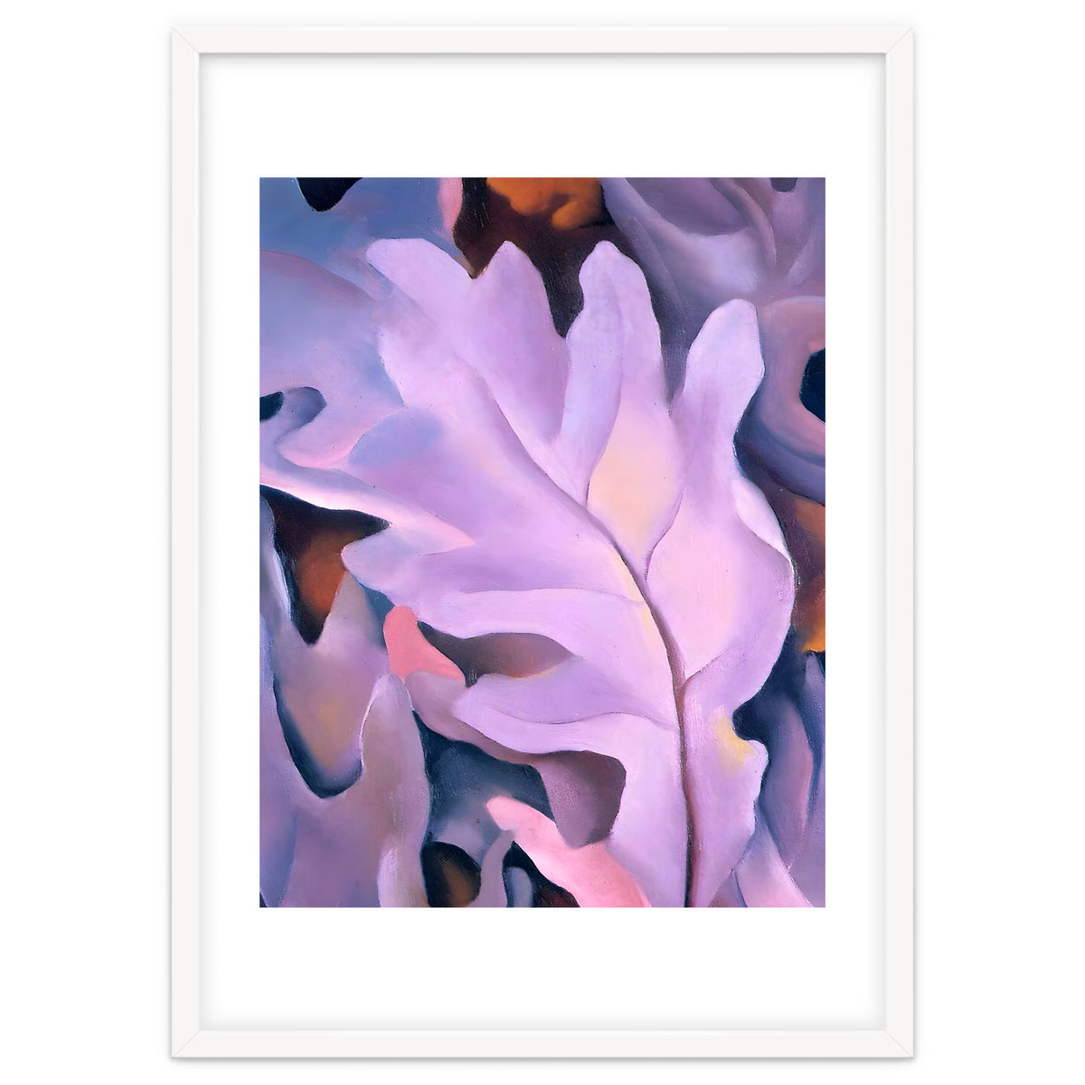 Georgia O’Keeffe – Purple Leaves (1922) | Elegant Botanical Modernist Composition in Rich Violet Tones