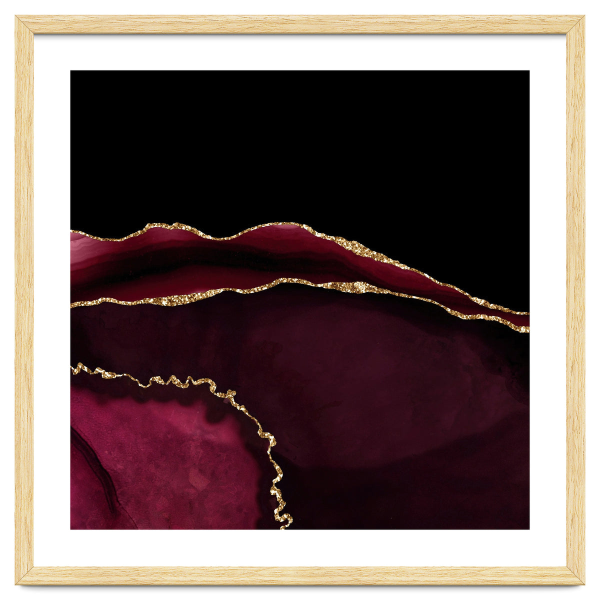 Burgundy & Gold Agate Texture 05