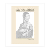 Lady With An Ermine – Leonardo Da Vinci Ascii Art (Print Only) thumbnail