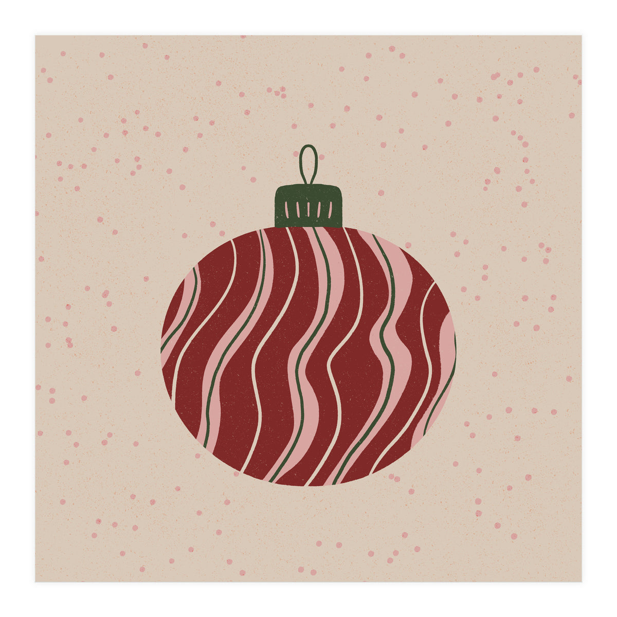 Christmas Globe with swirls (Print Only)