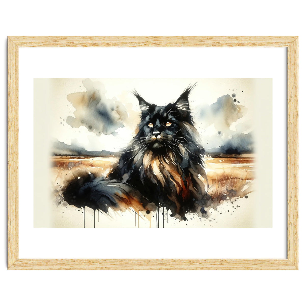 Mystical Black Cat In The Wild
