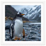 Gentoo Penguin Standing On A Rocky Shore thumbnail