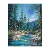 Whispers of the Azure Creek: A Textured Journey (Print Only) thumbnail