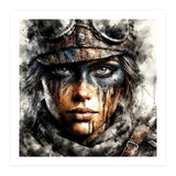 Warrior Woman With Aviator Goggles (Print Only) thumbnail