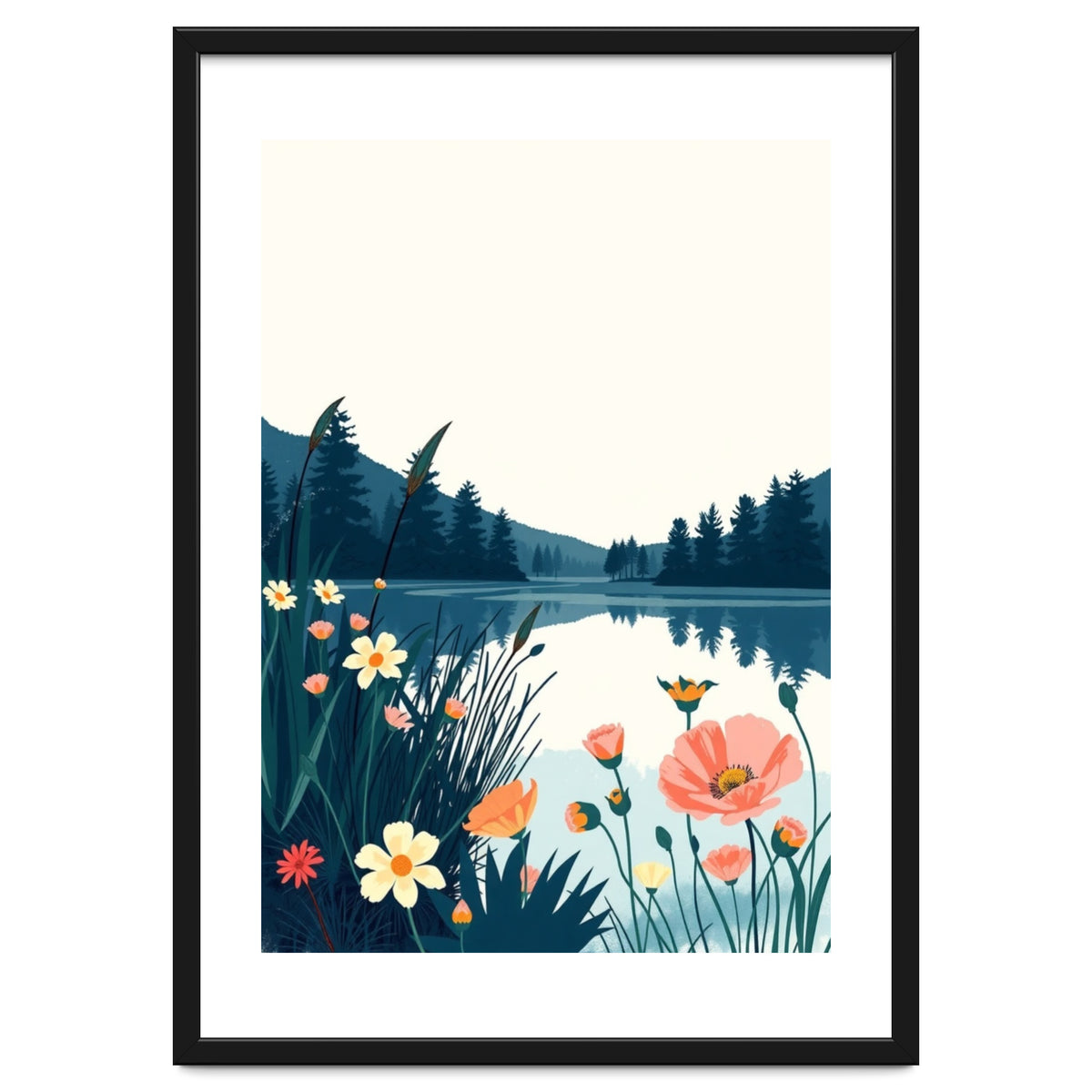 Nature Lake Calm Botanical