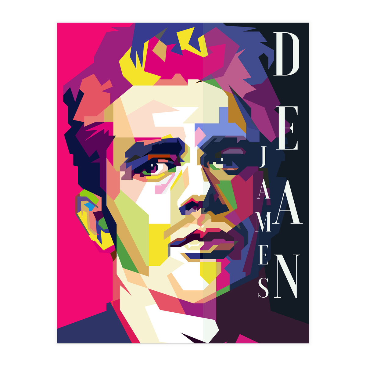 James Dean 60s Hollywood Movies Pop Art Wpap (Print Only)