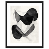 Abstract Black And White Flowing Organic Shapes With Texture thumbnail