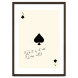 Ace of Spades Motivational Card Print, What If It All Works Out Poster thumbnail