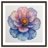 Ethereal Bloom: Watercolor Petals in Indigo and Rose thumbnail