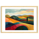 Abstract Tuscan Hills Landscape Painting thumbnail