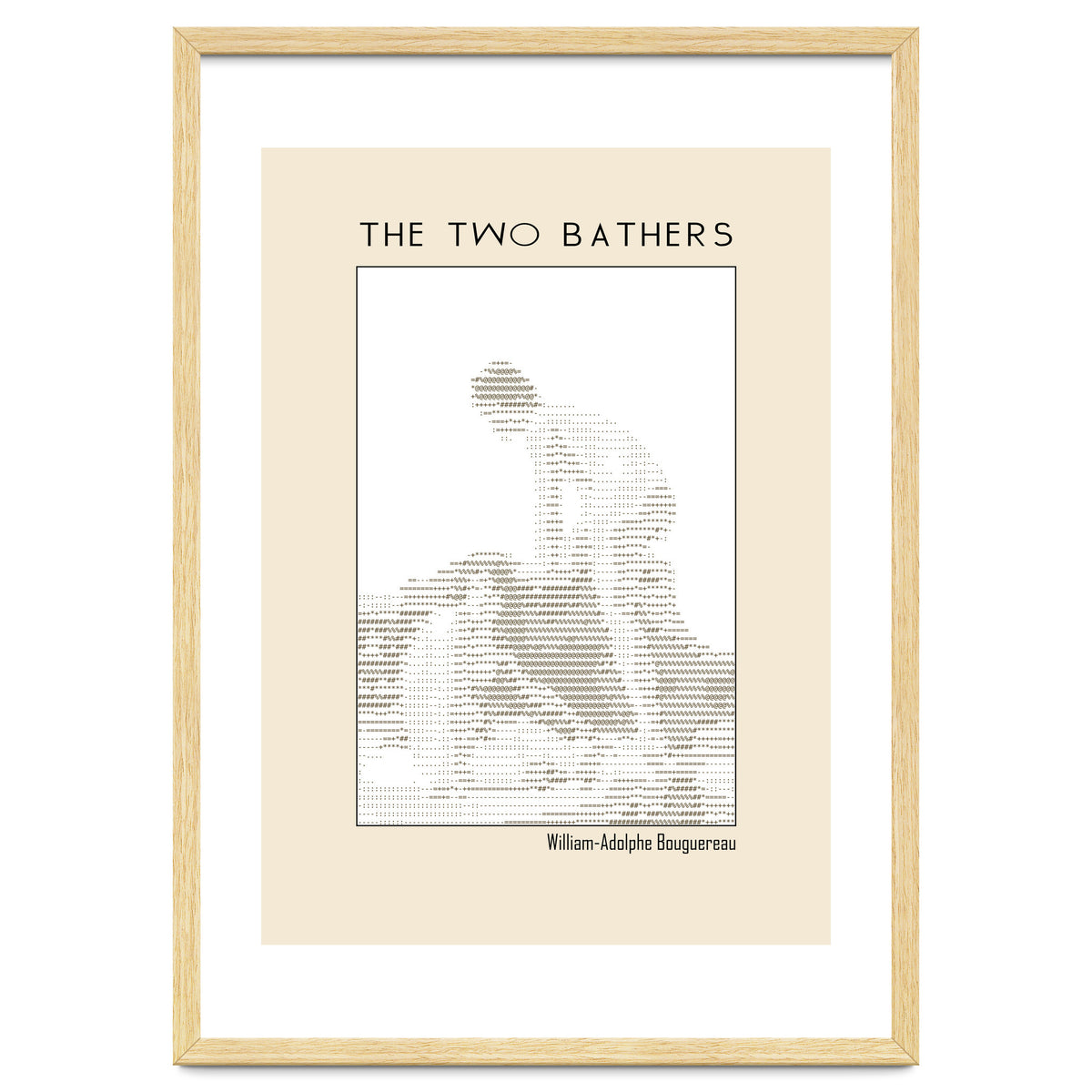 The two bathers (1884) – William-Adolphe Bouguereau (ascii art)