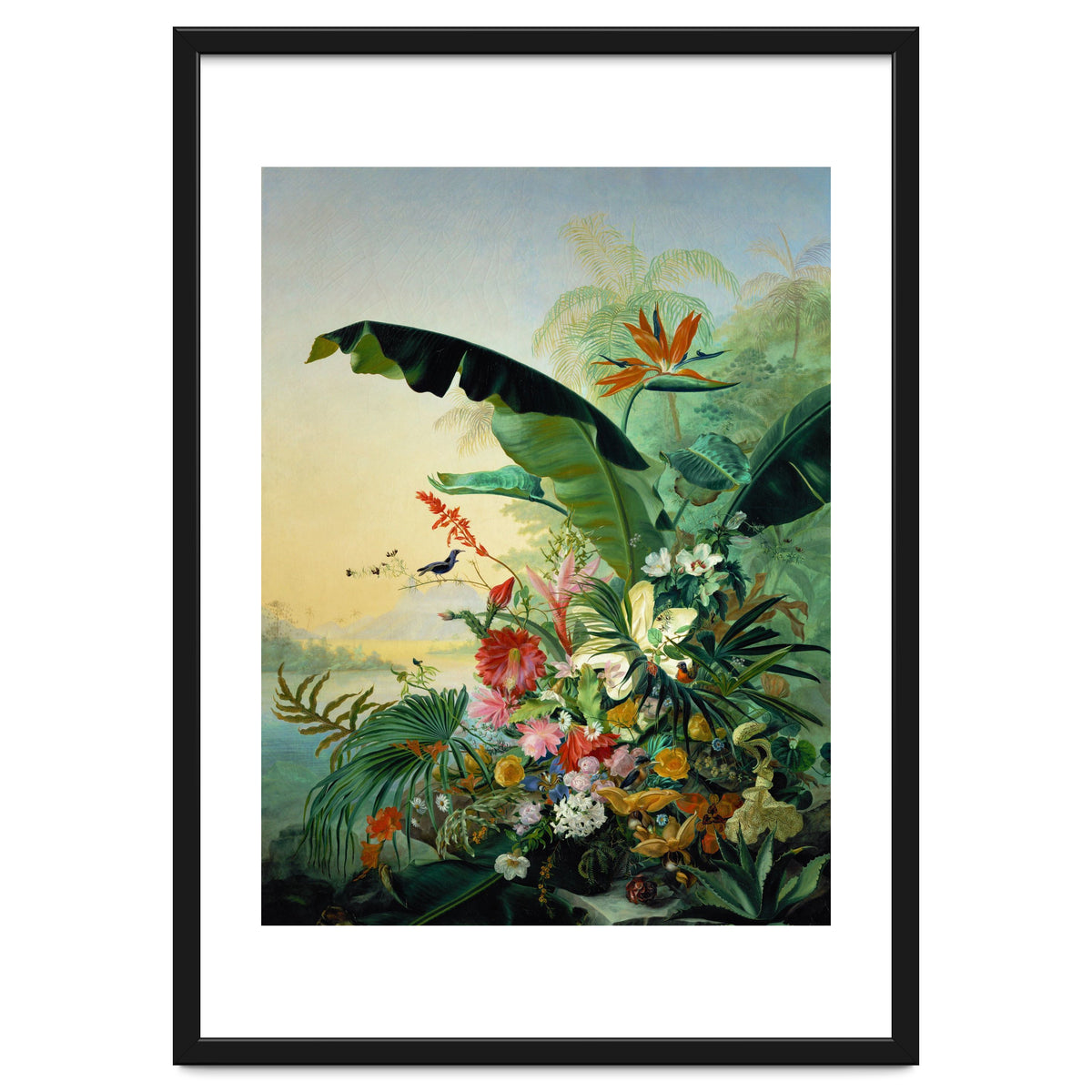 Fleurs exotique, 1836 Exotic flowers from tropical countries. Canvas, 162 x 121 cm.