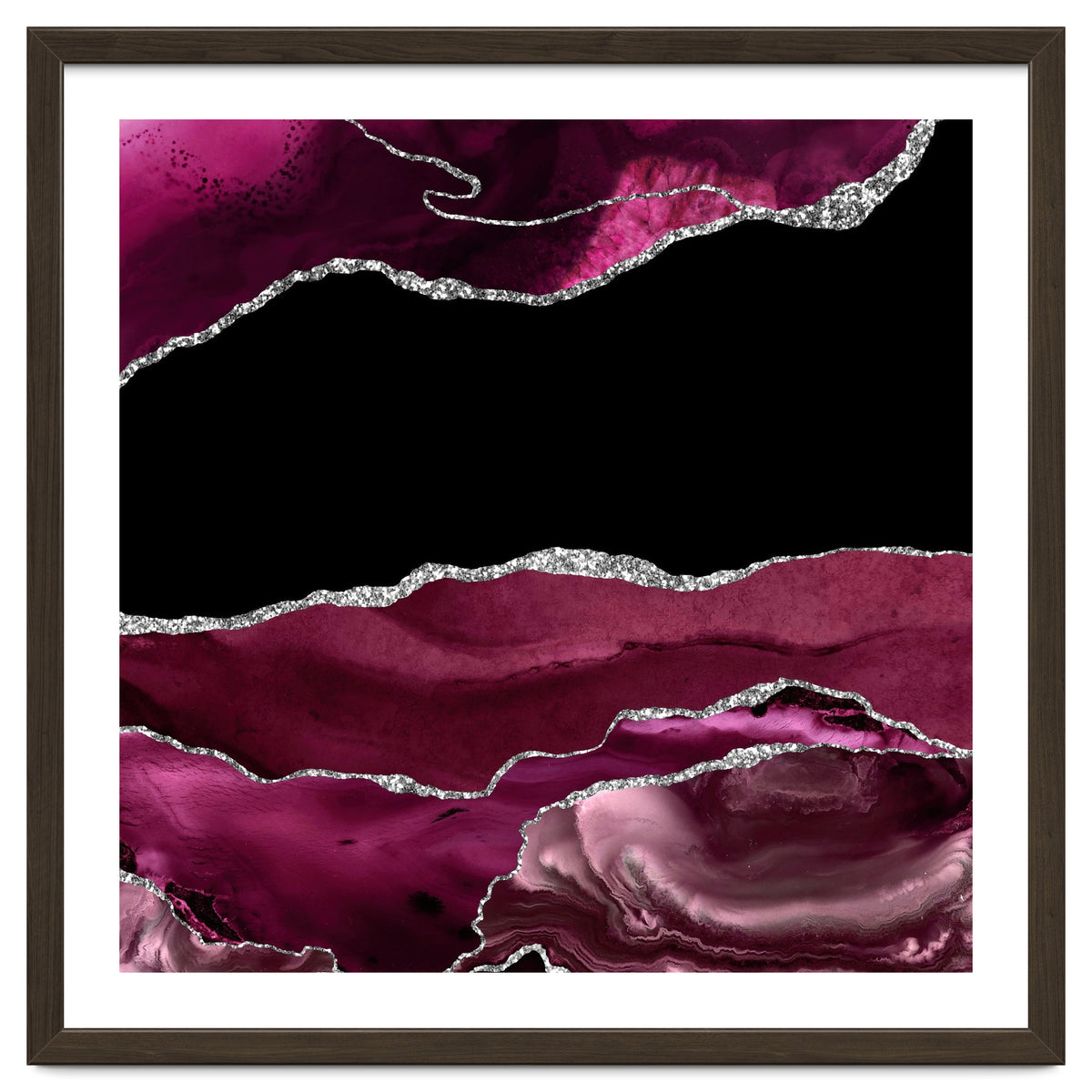 Burgundy & Silver Agate Texture 02