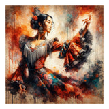 Majestic East Asian Flamenco Dancer (Print Only) thumbnail