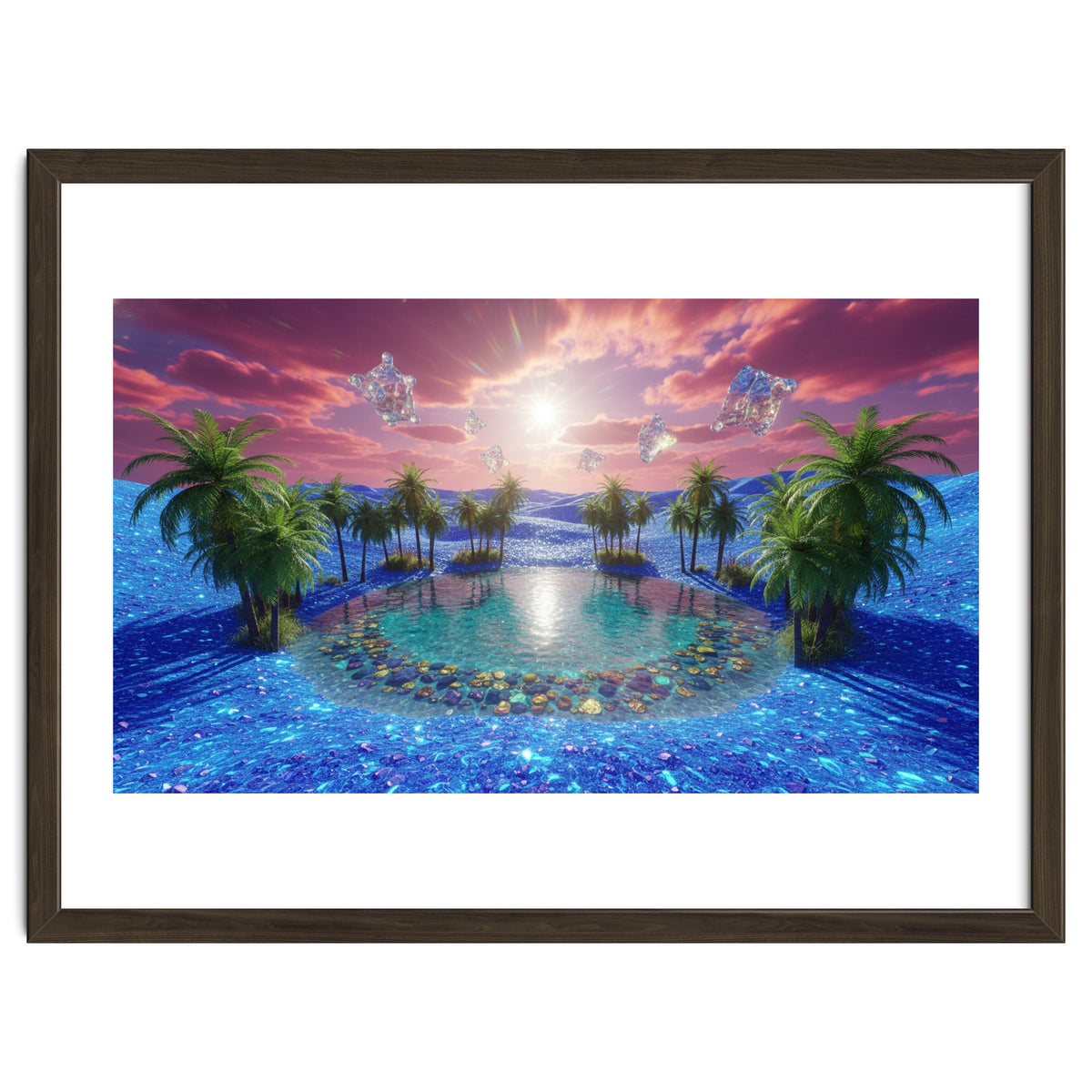 Oasis of Dreams: Surreal Tropical Landscape