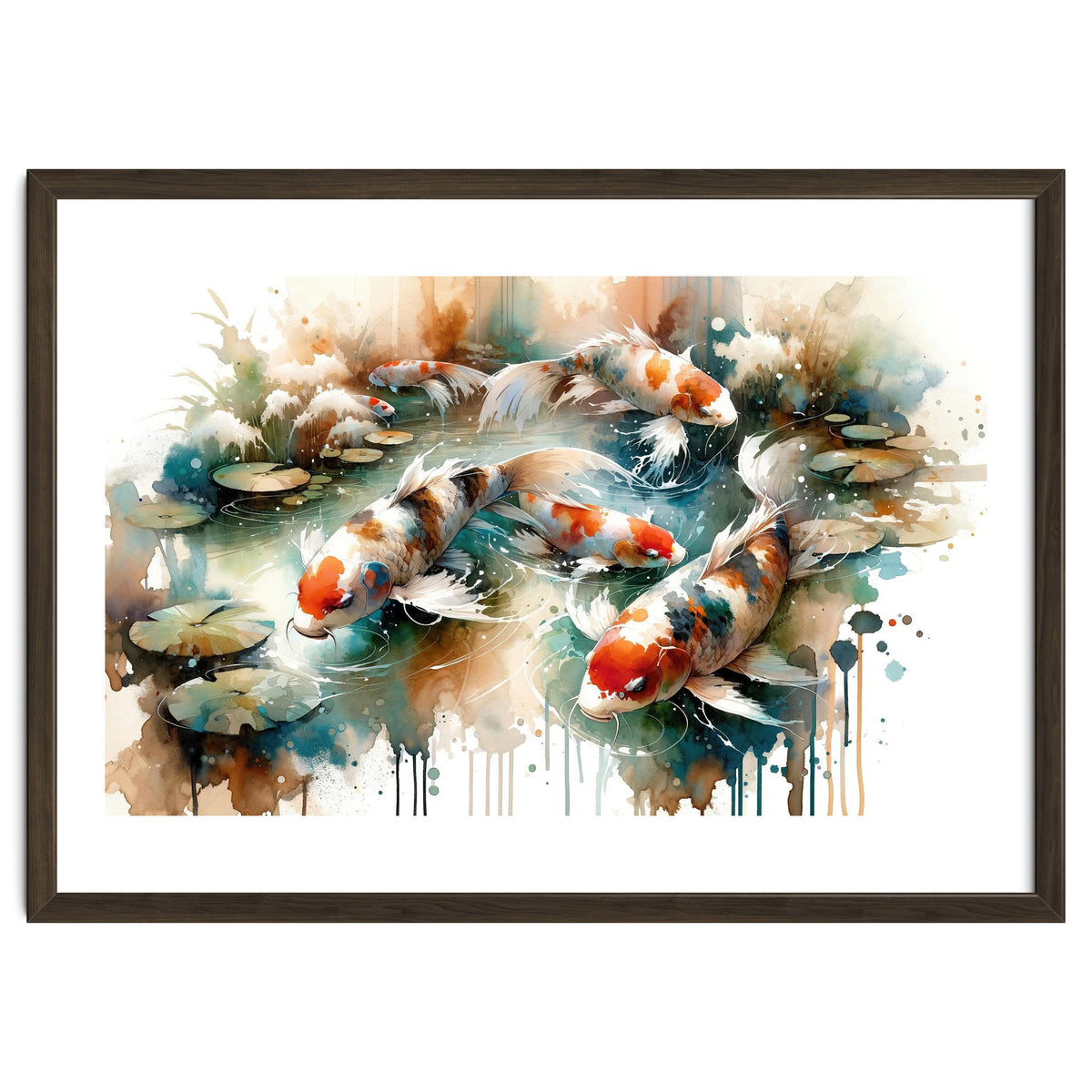 Colorful Koi Fish In Pond