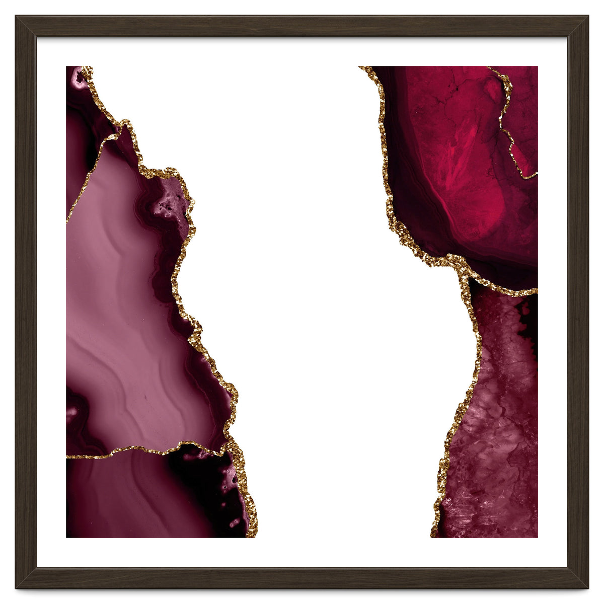 Burgundy & Gold Agate Texture 21