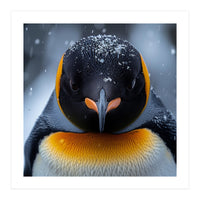 Close Up King Penguin In The Snow (Print Only)
