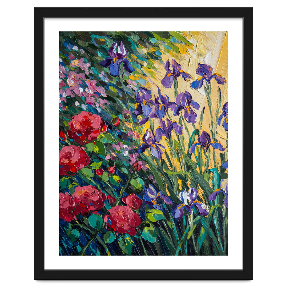 Expressive Heavy Impasto Floral Oil Painting