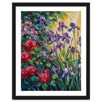 Expressive Heavy Impasto Floral Oil Painting