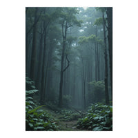 Ethereal Misty Forest in the Rain (Print Only)