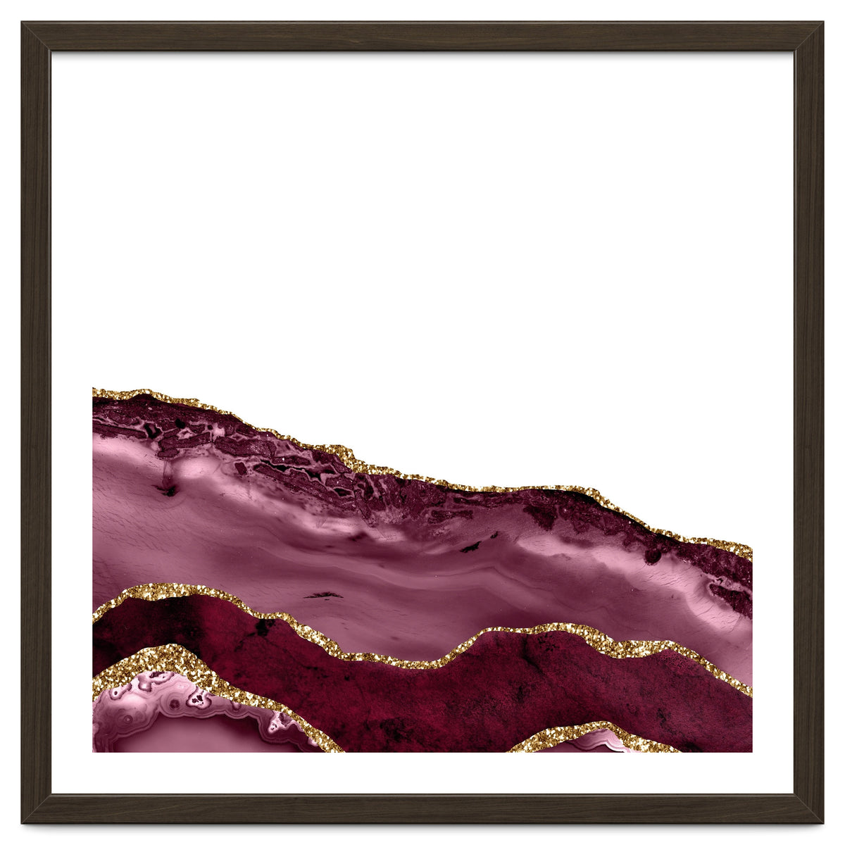 Burgundy & Gold Agate Texture 24