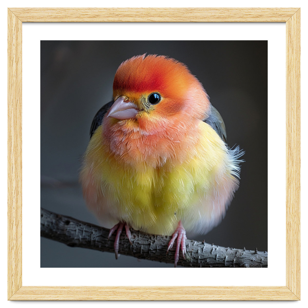 Beautiful Bird With Vibrant Orange And Yellow Plumage