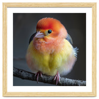 Beautiful Bird With Vibrant Orange And Yellow Plumage