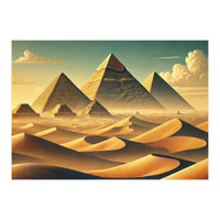 Vintage Egypt, Pyramids Of Giza Poster (Print Only)