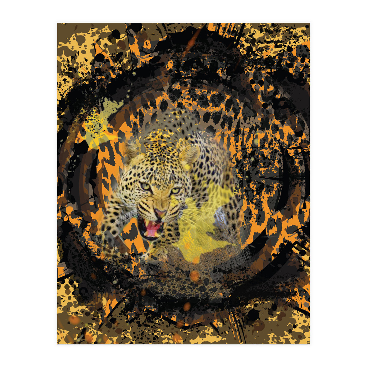Angry Leopard (Print Only)