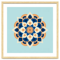 Mandala flower - orange and blue