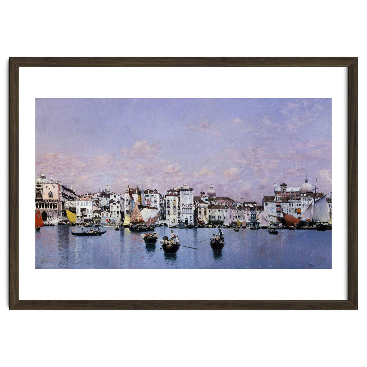 'La riva degli Schiavoni en Venecia', 1873, Oil on canvas, 42 cm x 72 cm.