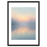 Misty Sunrise Over Pine Forest Lake thumbnail