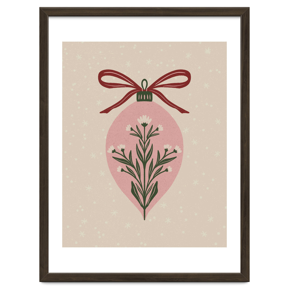 Christmas Floral Globe