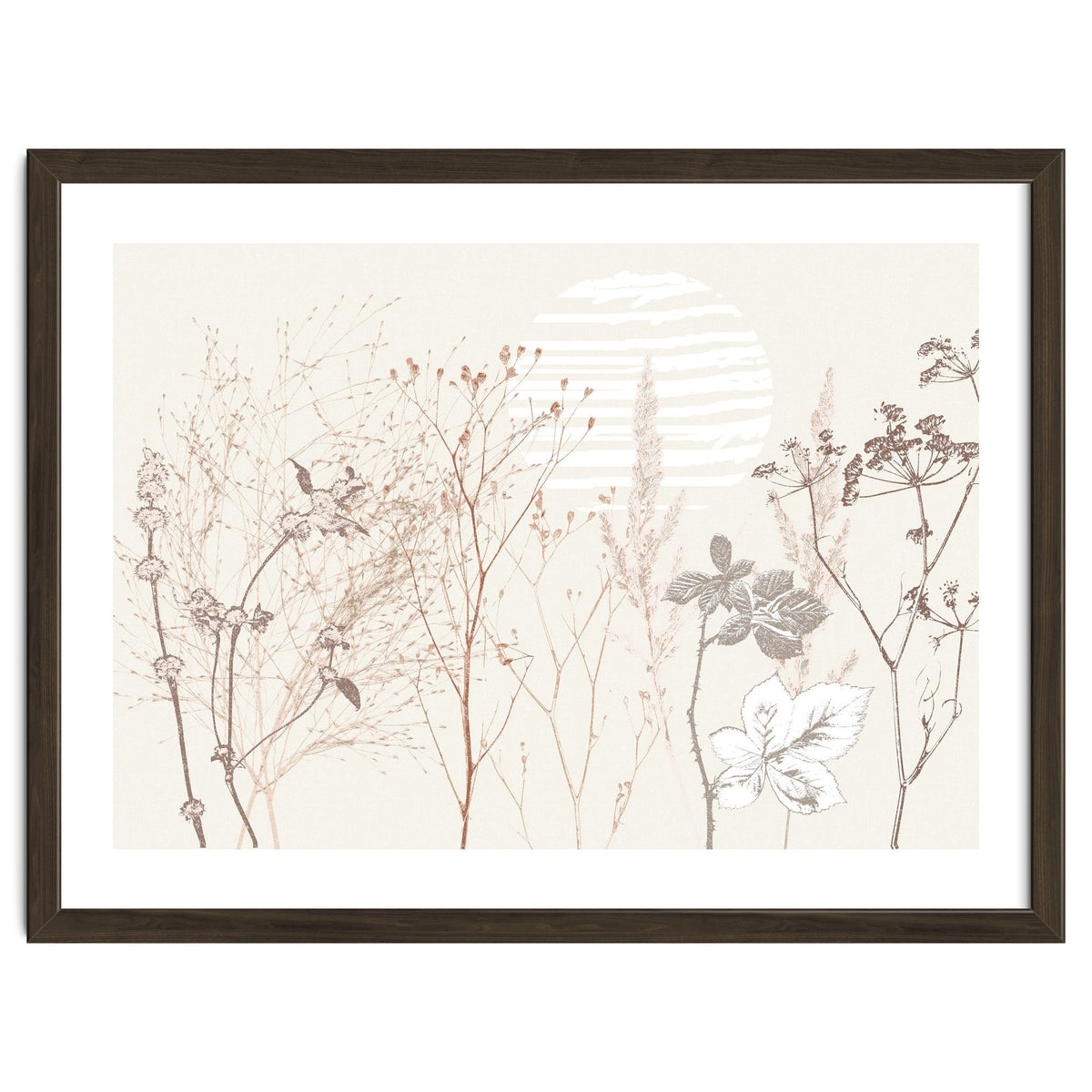 Plant based calming atmosphere earthy tones