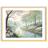 Springtime Blossoms: A Serene Garden Stream thumbnail
