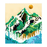 Grass Is Greener Wherever It Is Loved Positivity Nature Landscape Snow, Winter Mountains Painting Forest, Wild Travel Adventure (Print Only) thumbnail