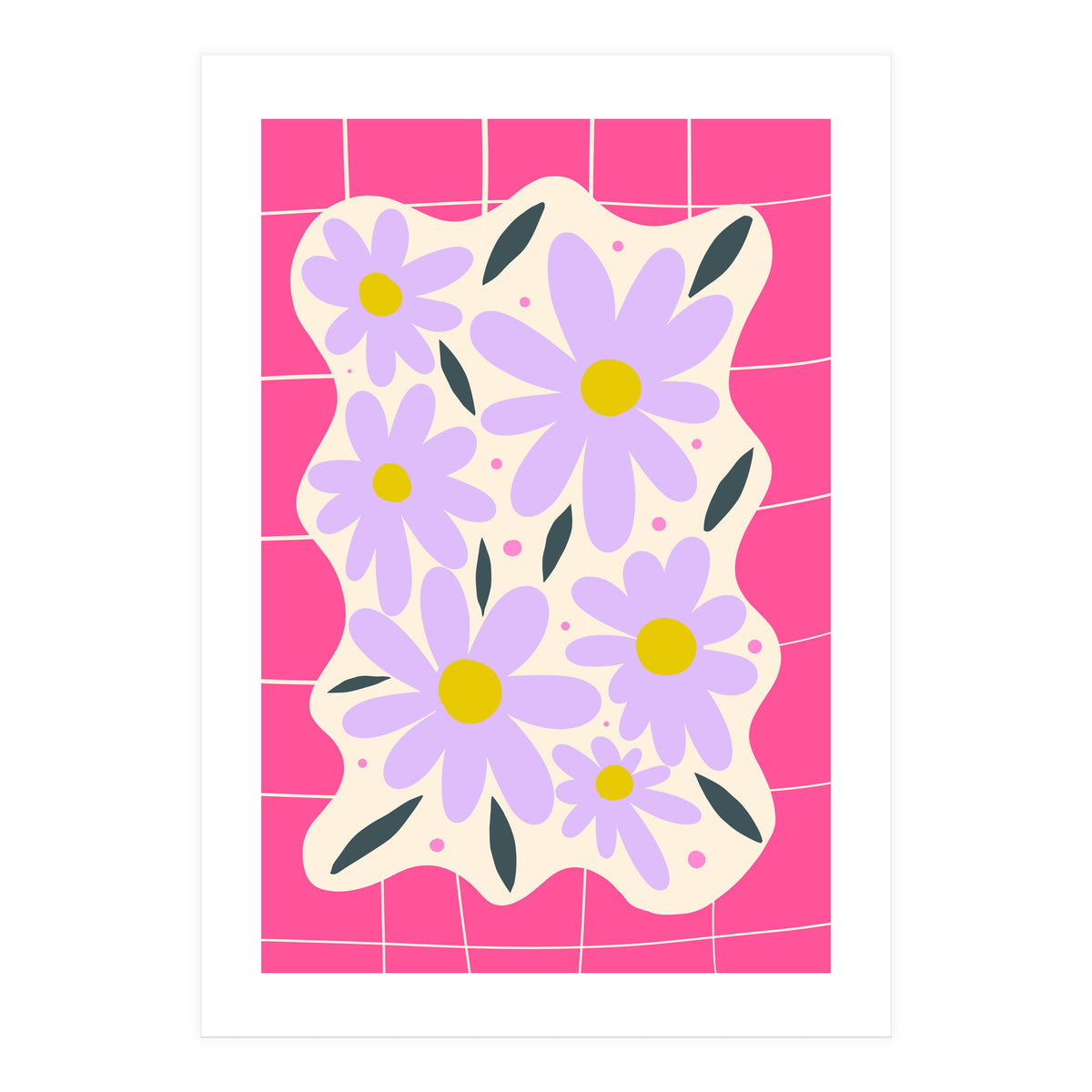 Modern Grid Floral (Print Only)