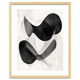 Abstract Black And White Flowing Organic Shapes With Texture thumbnail