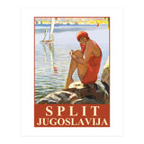 Split, Swimmer on a Rocky Coast (Print Only) thumbnail
