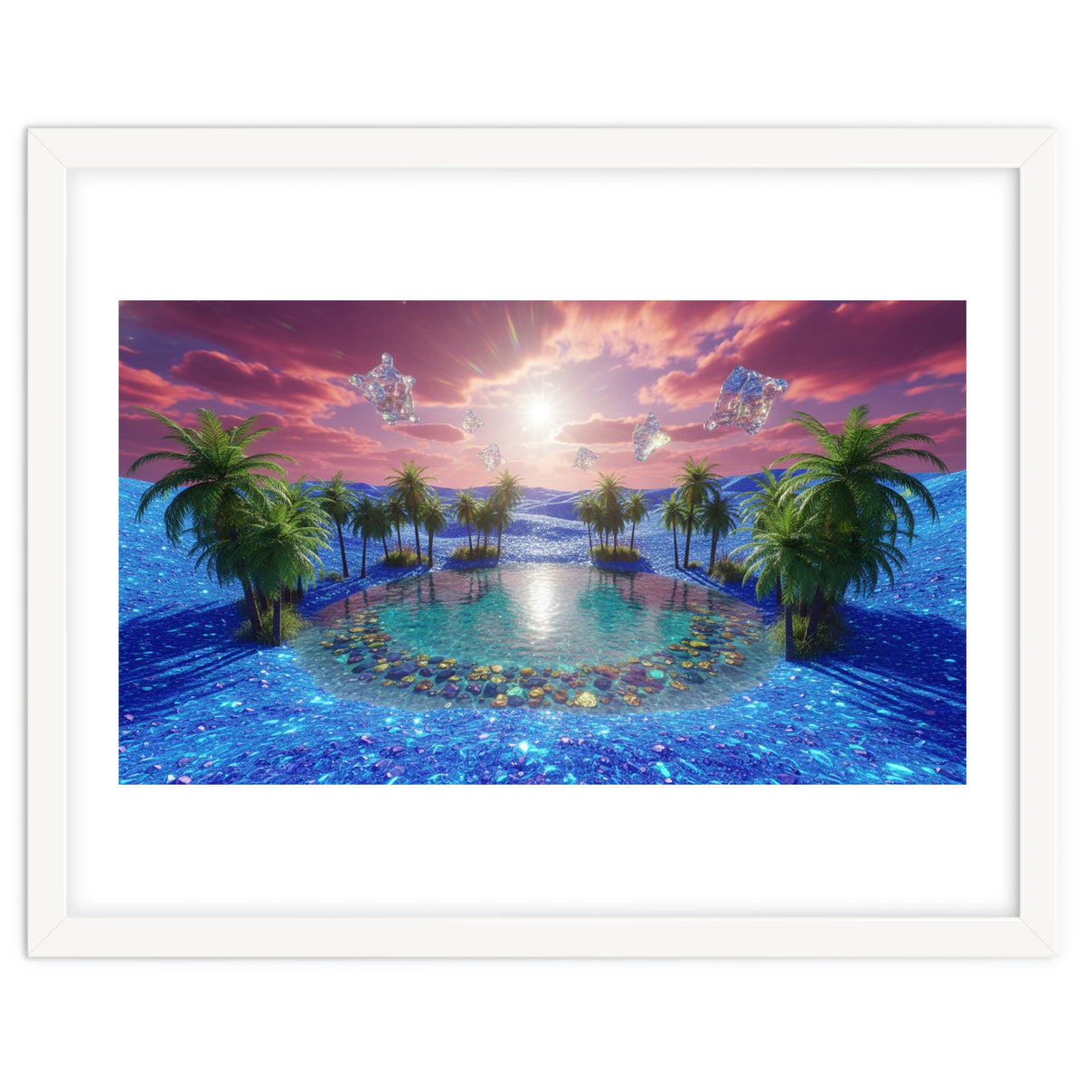 Oasis of Dreams: Surreal Tropical Landscape