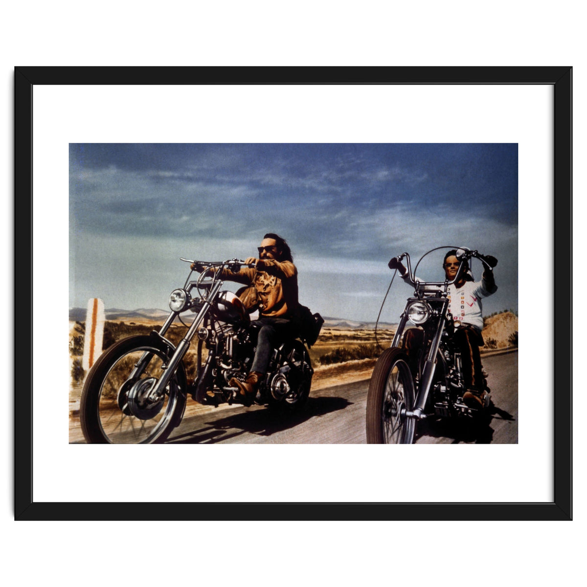 DENNIS HOPPER and PETER FONDA in EASY RIDER (1969), directed by DENNIS HOPPER.