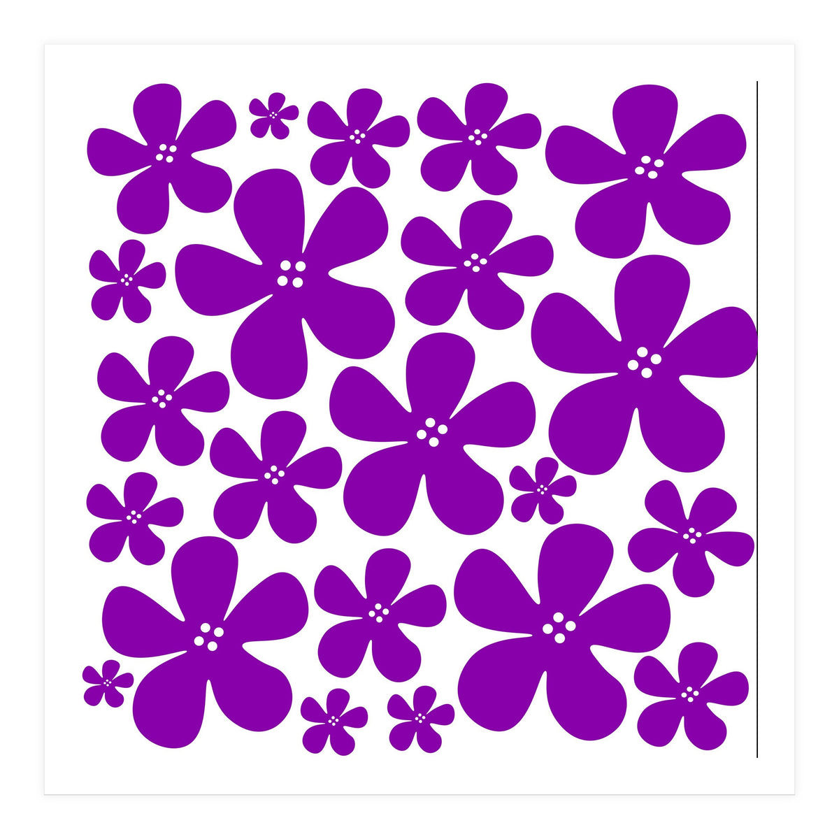 Purple Flowers Pattern (Print Only)