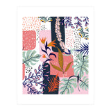 Mood | Abstract Chic Modern Bohemian Painting | Contemporary Eclectic Blush Botanical Nature (Print Only) thumbnail