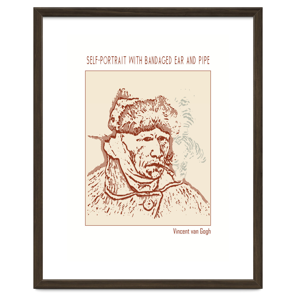 Self Portrait With Bandaged Ear And Pipe – Vincent Van Gogh