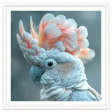 Close Up Of A White Cockatoo With Pink Crest thumbnail